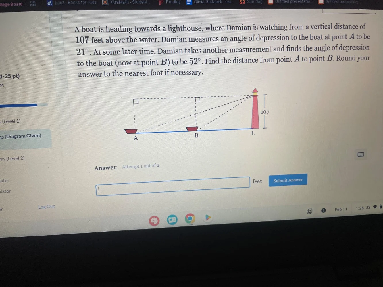 a boat is heading towards a lighthouse, where damian is watching from a…