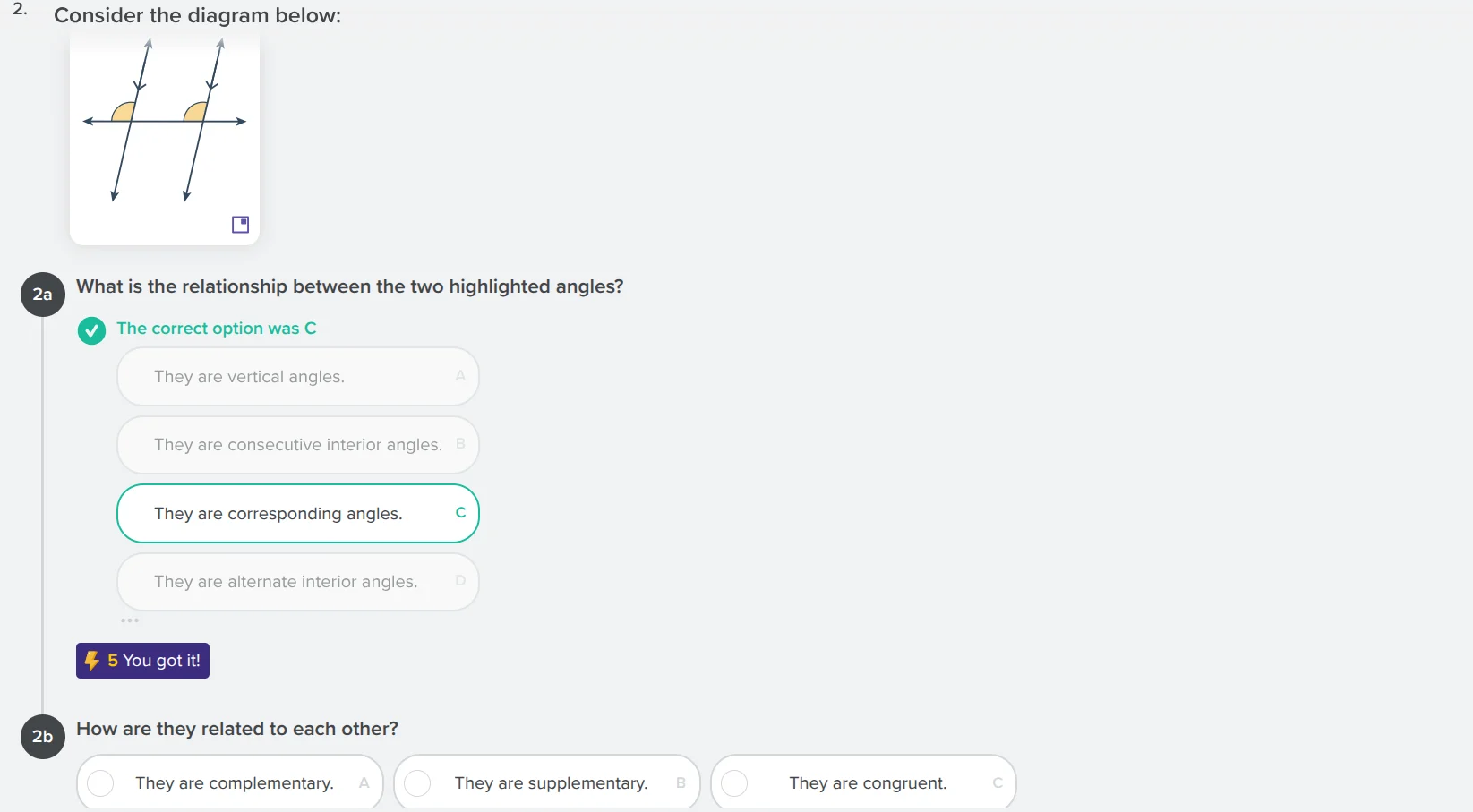 2. consider the diagram below: 2a what is the relationship between the …