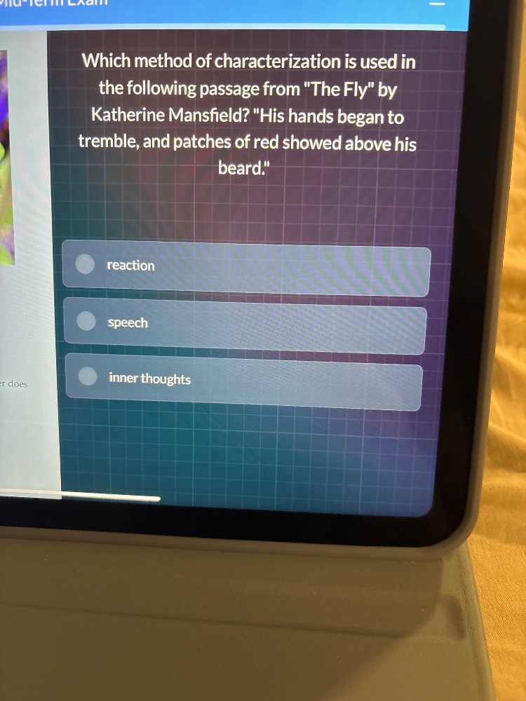 which method of characterization is used in the following passage from …