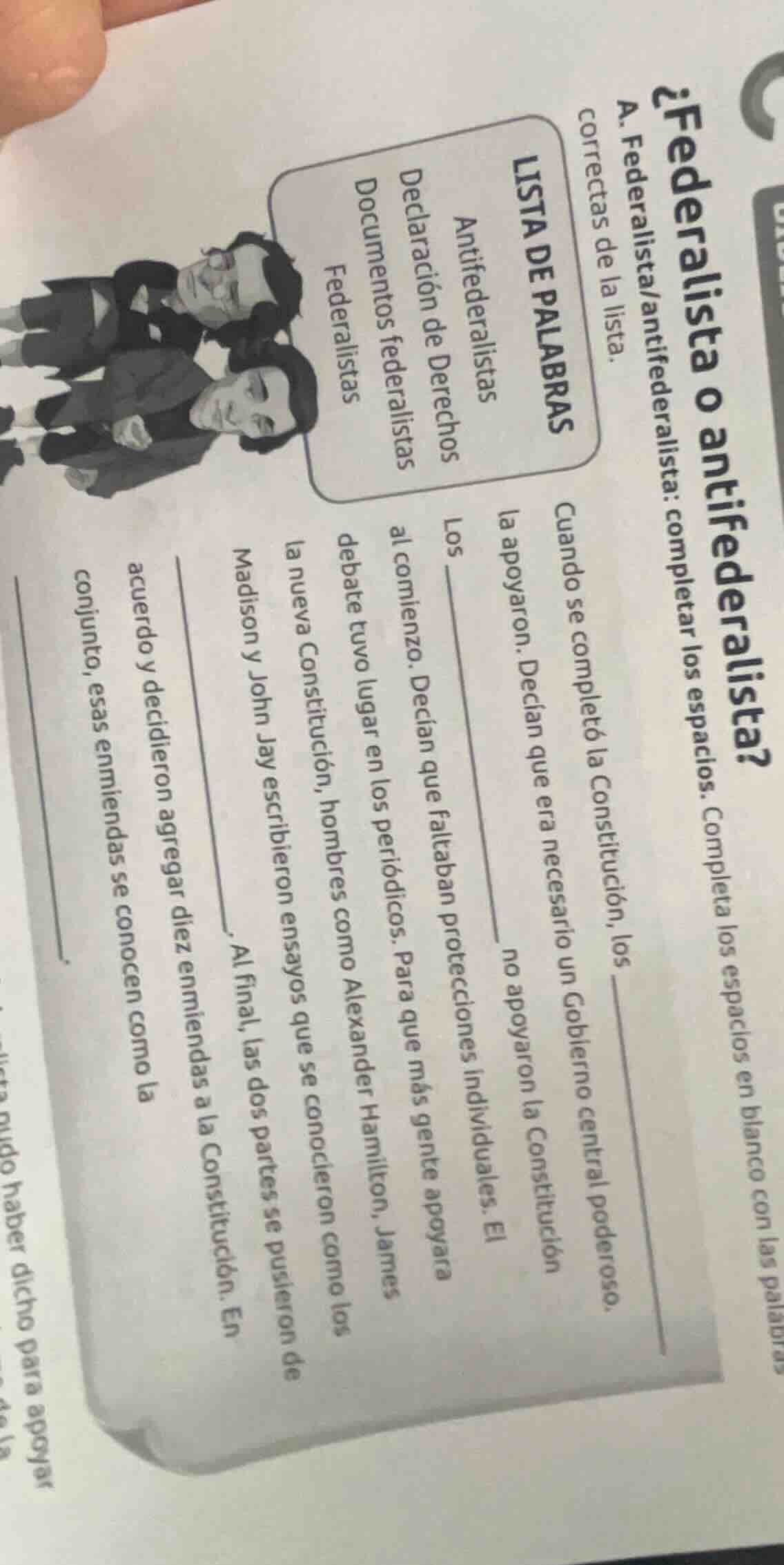 ¿federalista o antifederalista? a. federalista/antifederalista: complet…