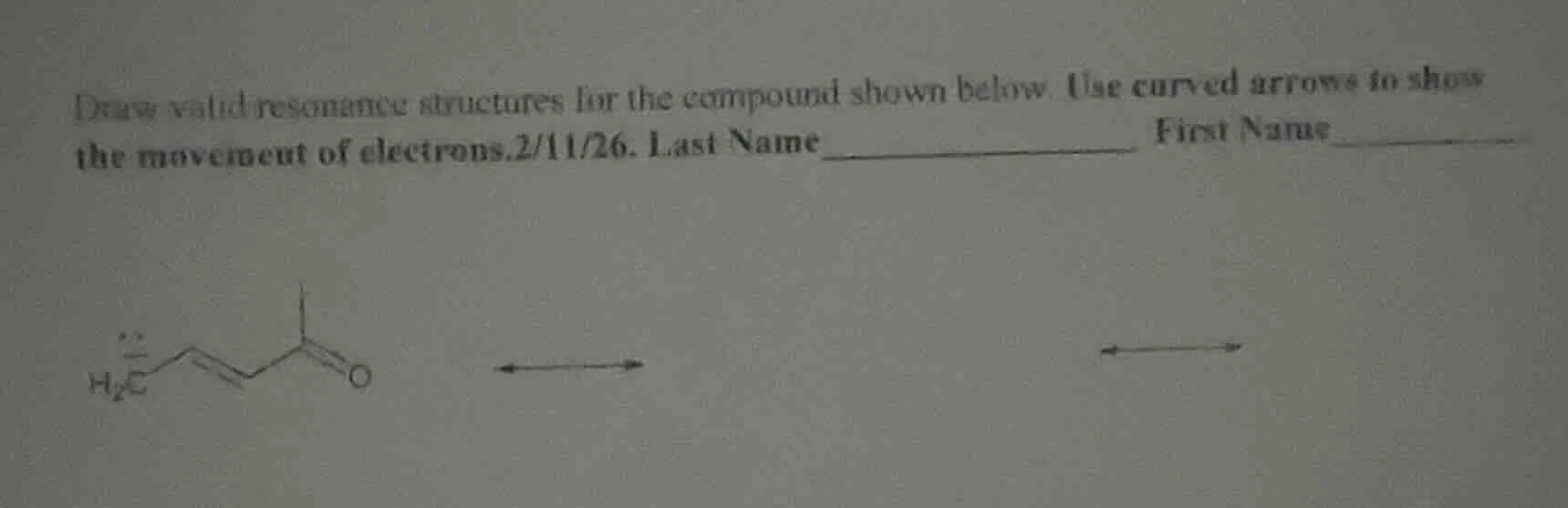 draw valid resonance structures for the compound shown below. use curve…