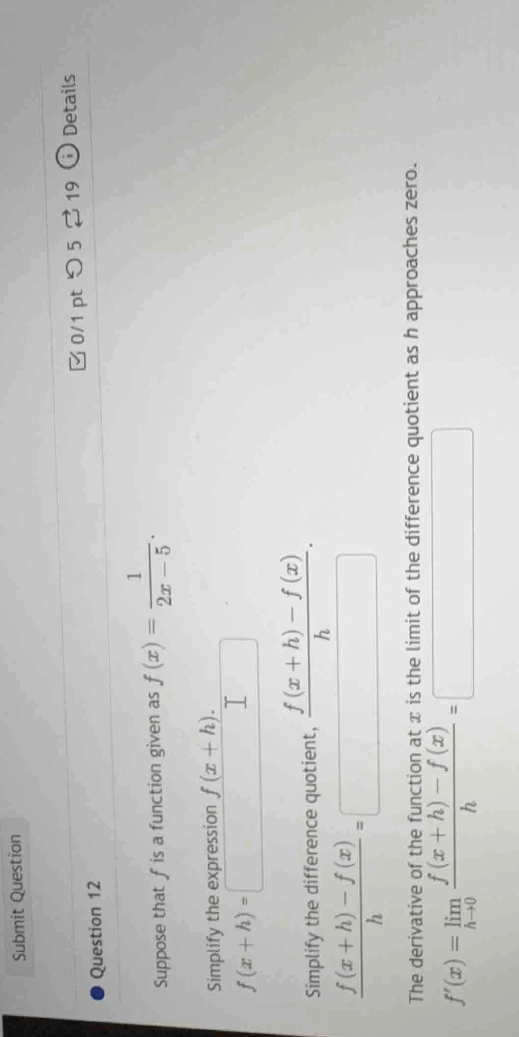 question 12 suppose that $f$ is a function given as $f(x) = \\frac{1}{2…