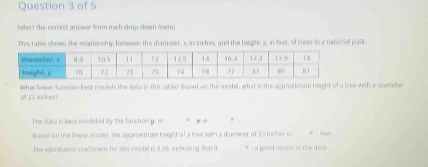 question 3 of 5 select the correct answer from each drop-down menu. thi…