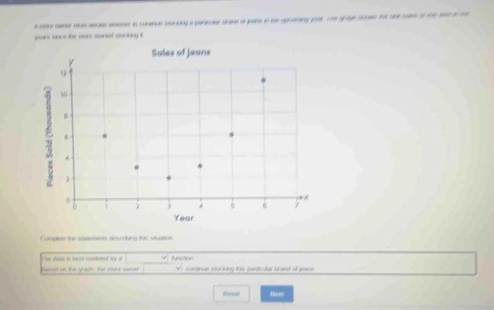 a store owner has been keeping a careful record of sales of one brand o…