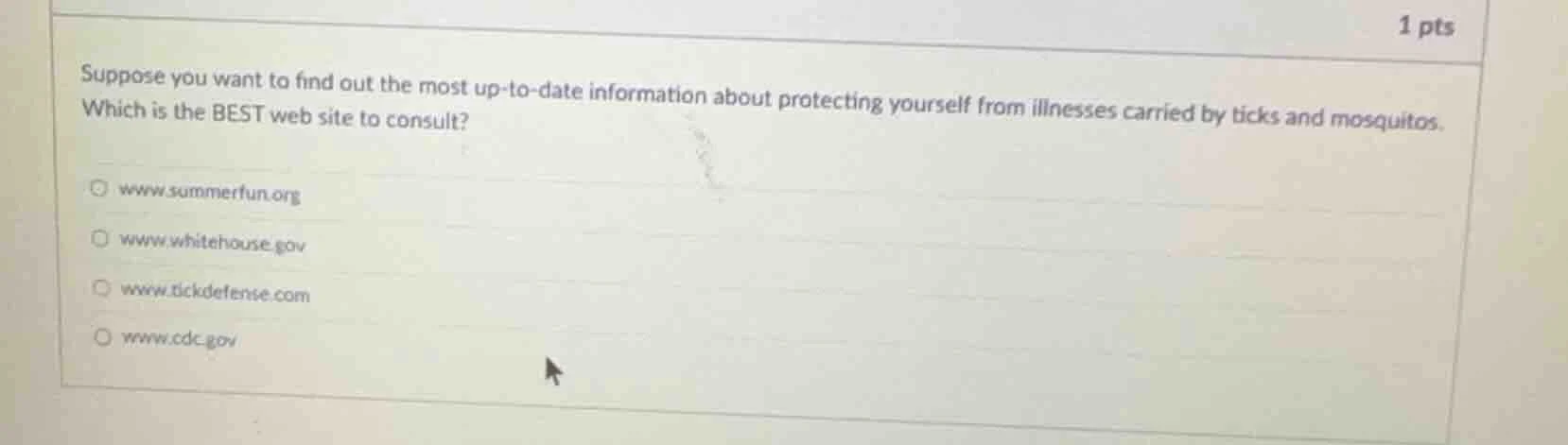 1 pts suppose you want to find out the most up-to-date information abou…