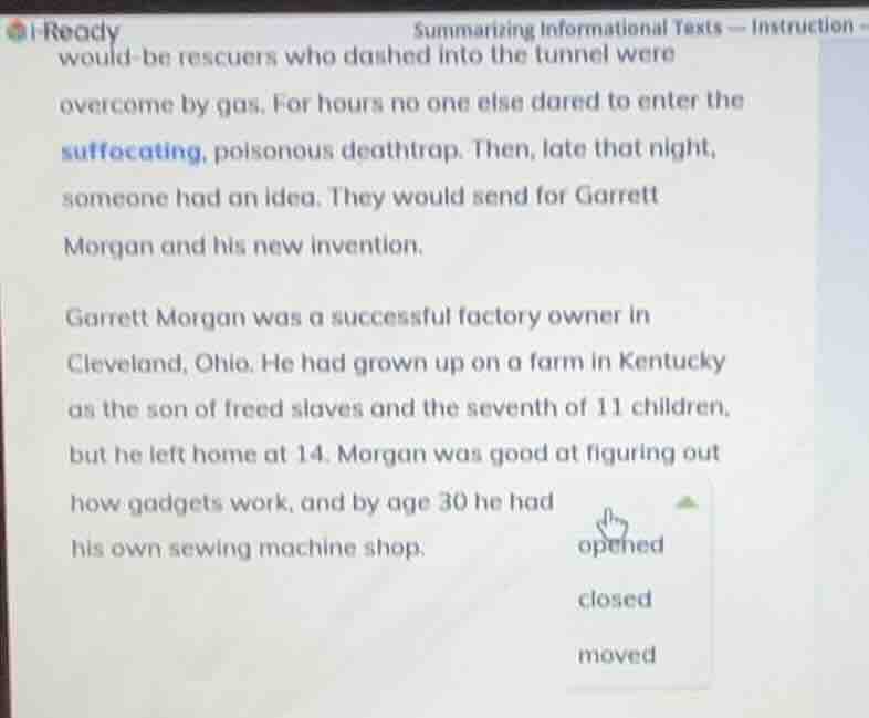 summarizing informational texts — instructionwould-be rescuers who dash…