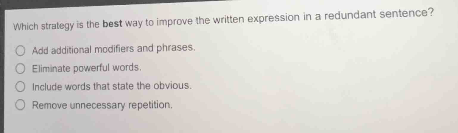 which strategy is the best way to improve the written expression in a r…