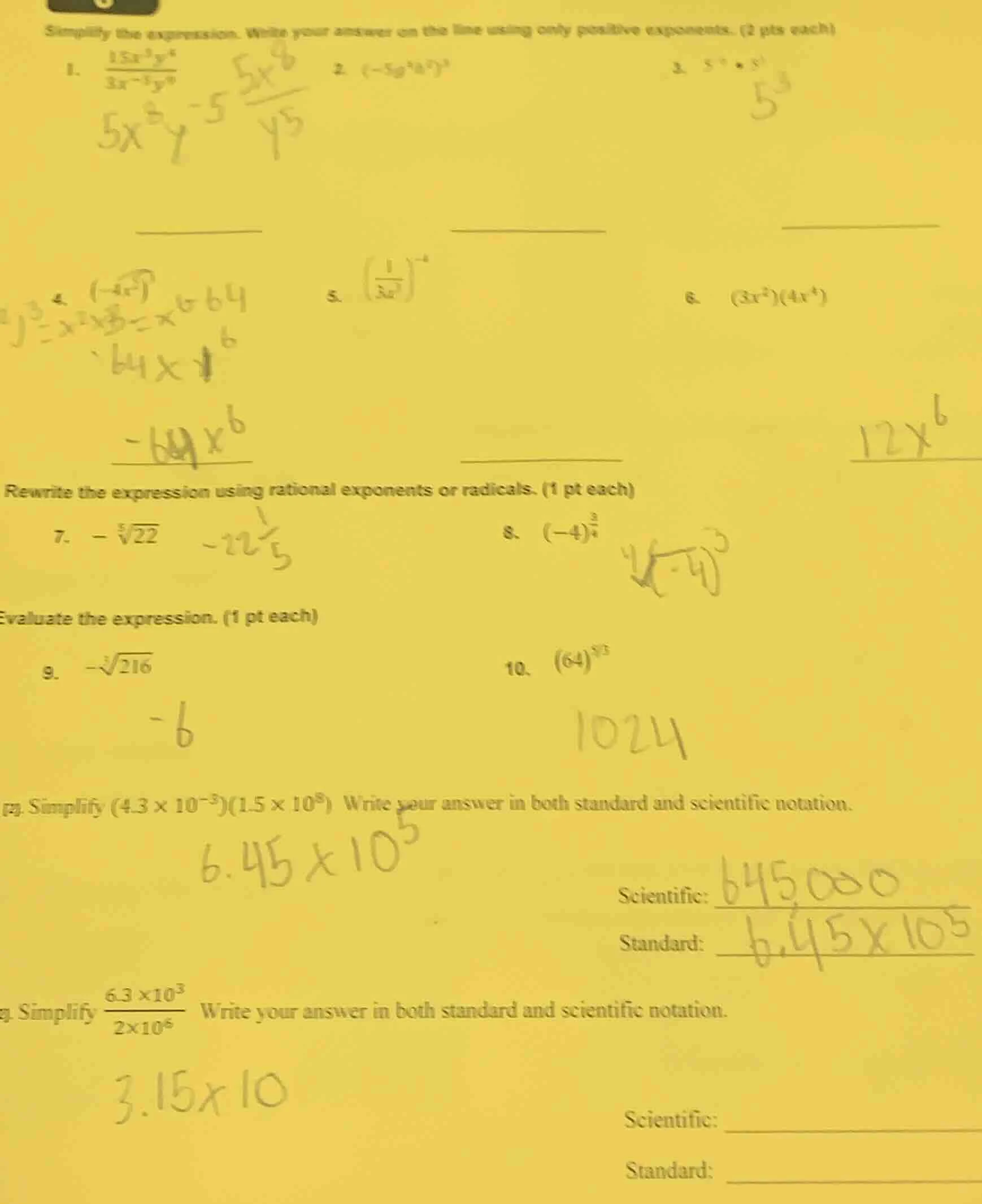 simplify the expression. write your answer on the line using only posit…