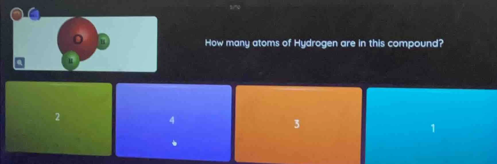 how many atoms of hydrogen are in this compound? 2 4 3 1