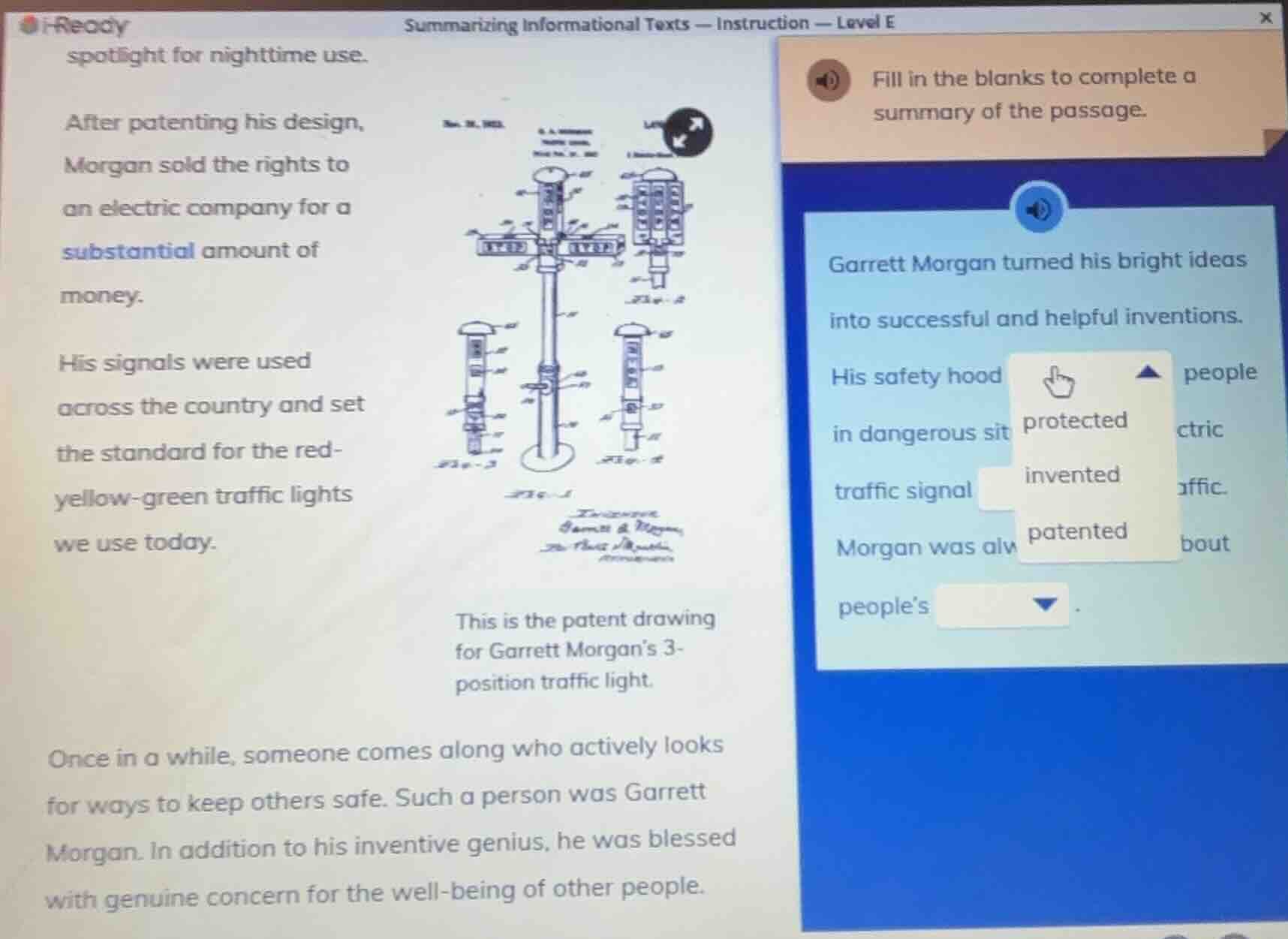 summarizing informational texts — instruction — level e spotlight for n…
