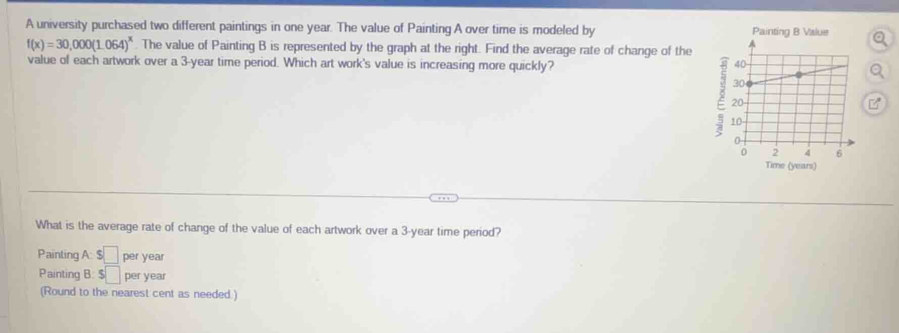 a university purchased two different paintings in one year. the value o…