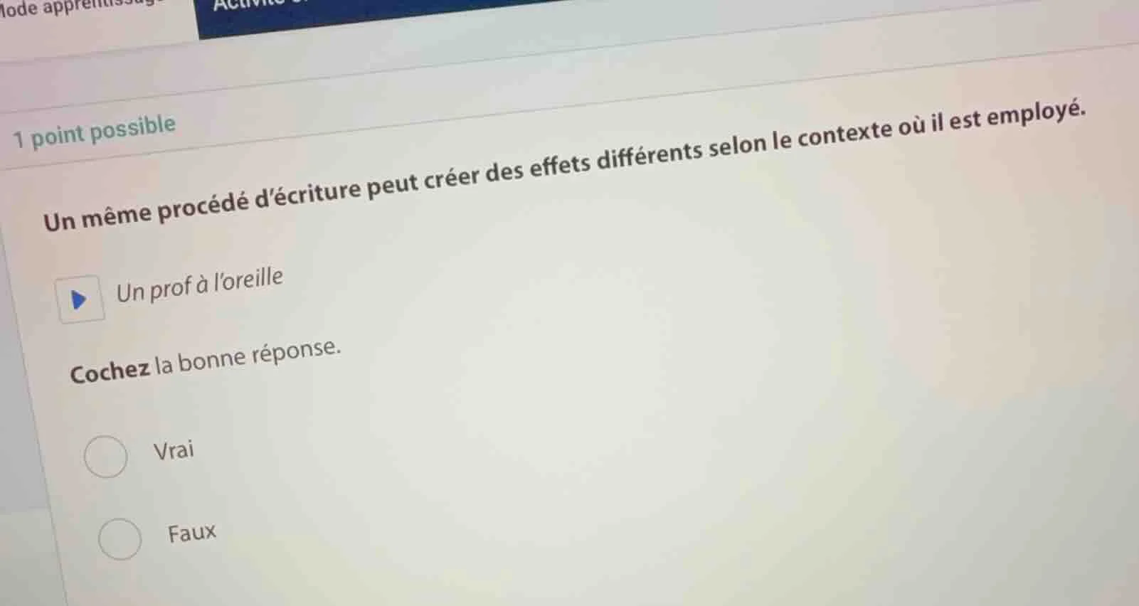 1 point possible un même procédé décriture peut créer des effets différ…