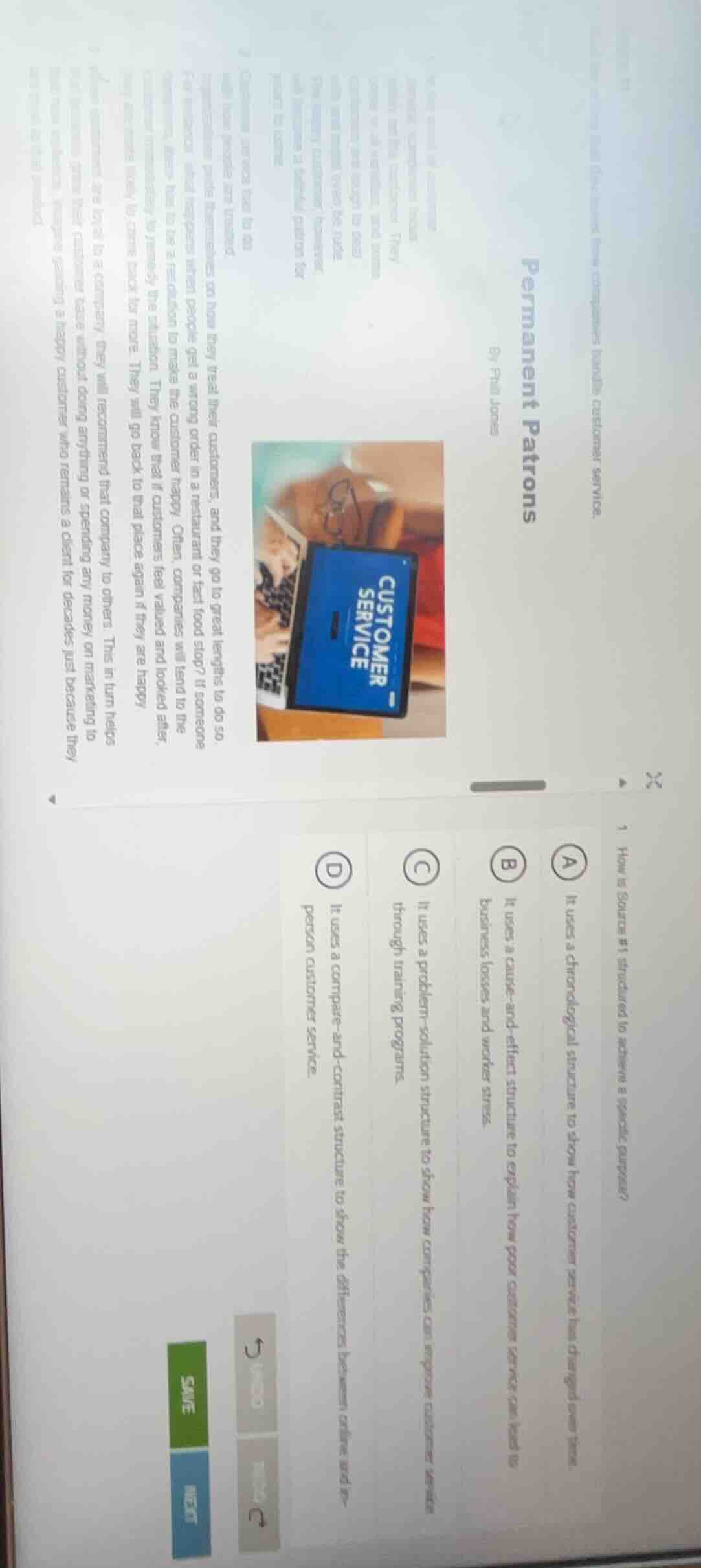 permanent patrons by phil jones 1. how is source #1 structured to achie…