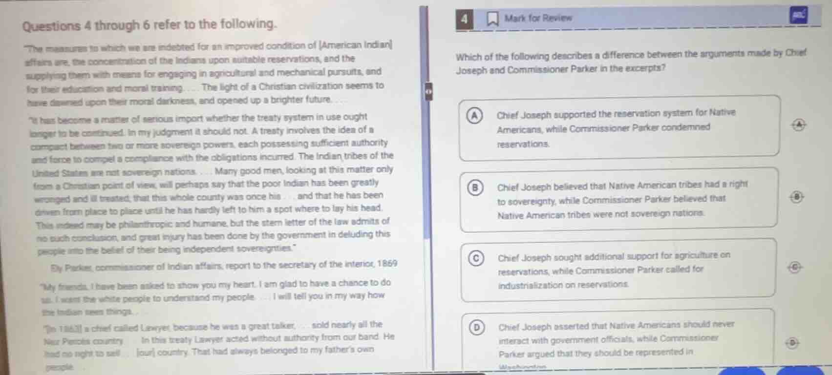 questions 4 through 6 refer to the following.\the measures to which we …