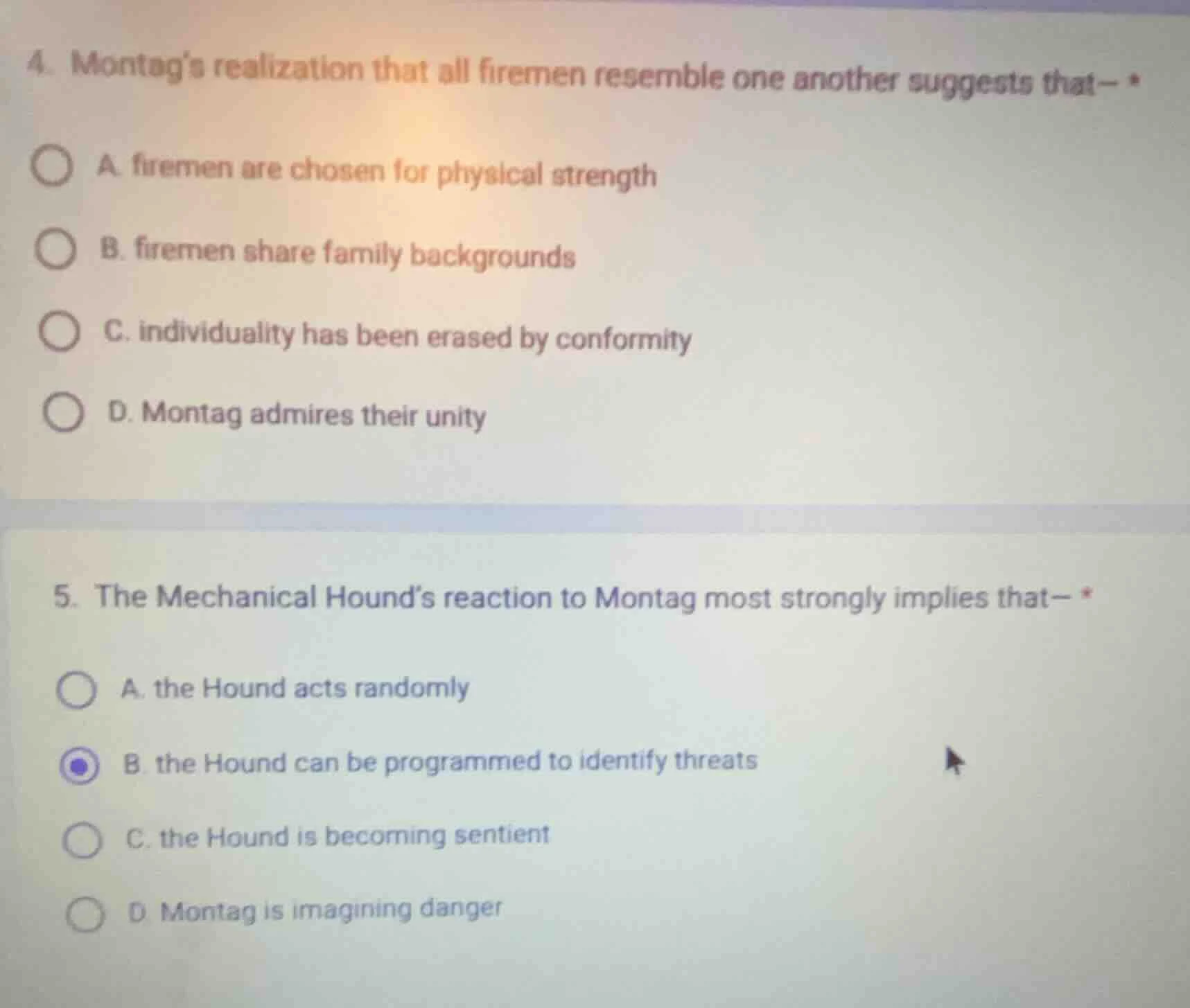 4. montags realization that all firemen resemble one another suggests t…