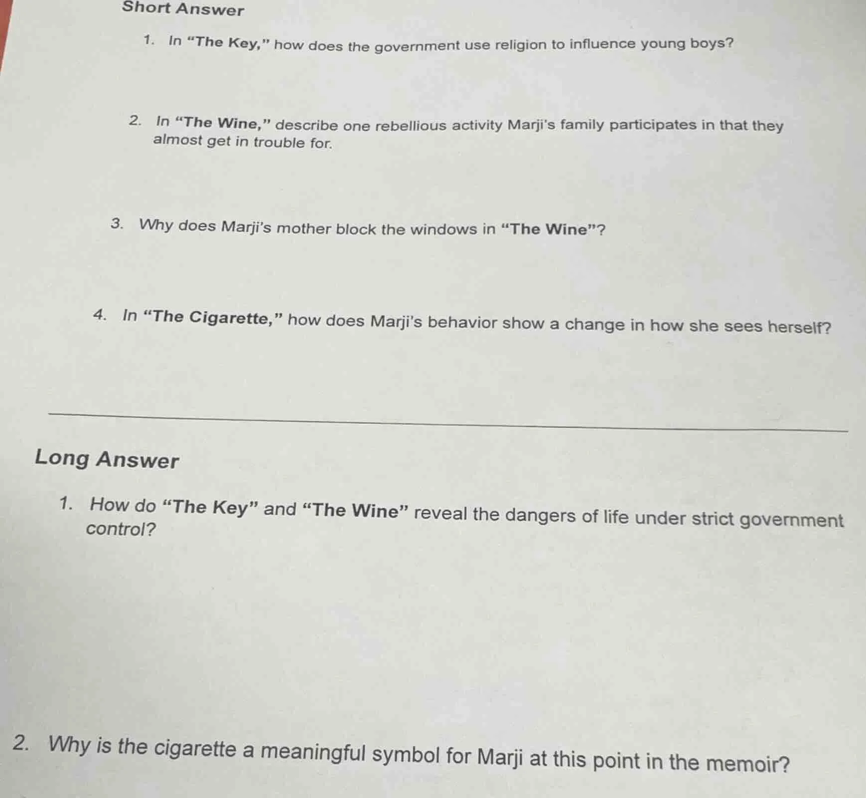 short answer 1. in \the key,\ how does the government use religion to i…