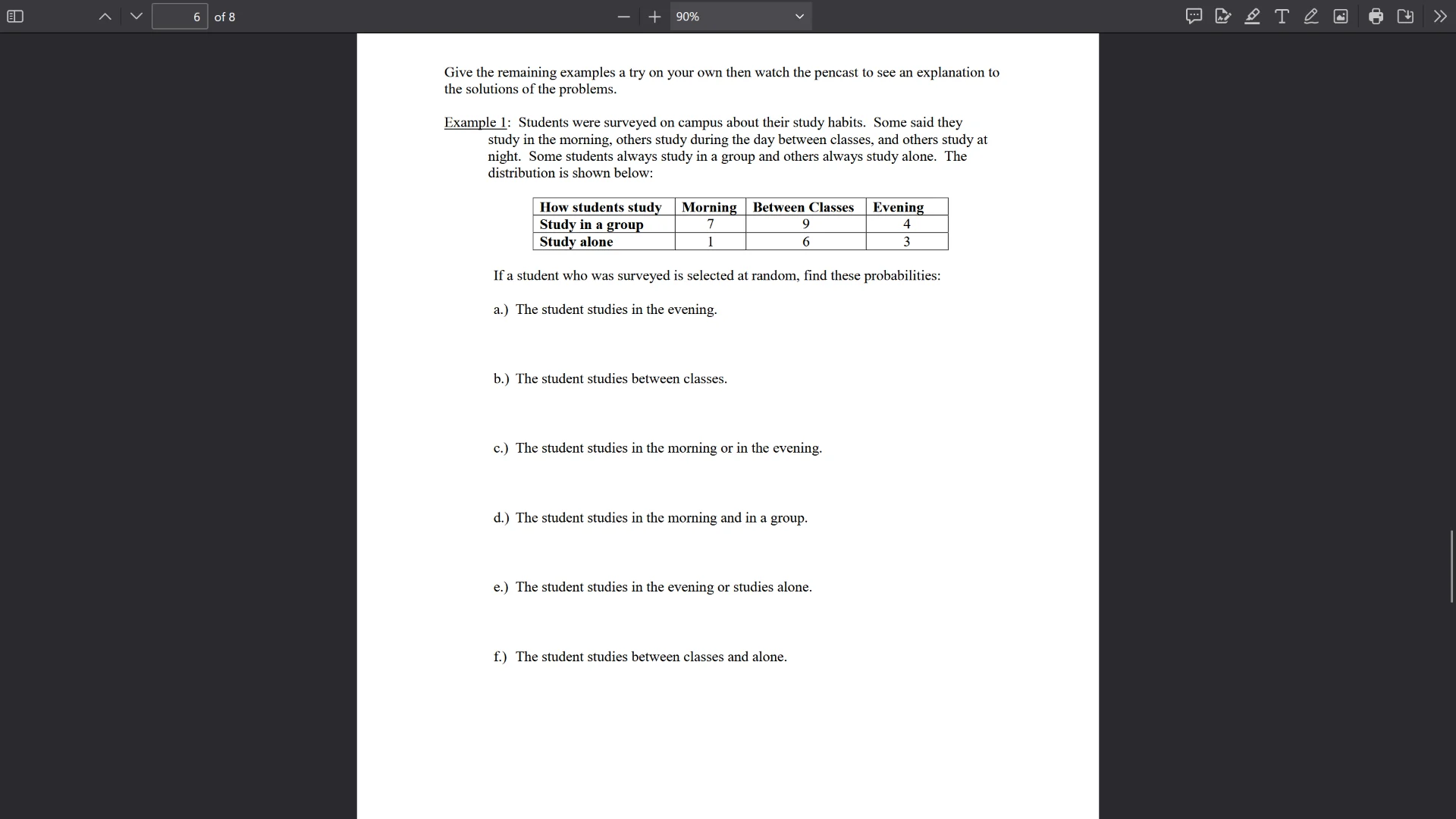 give the remaining examples a try on your own then watch the pencast to…