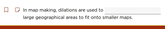 in map making, dilations are used to ______ large geographical areas to…