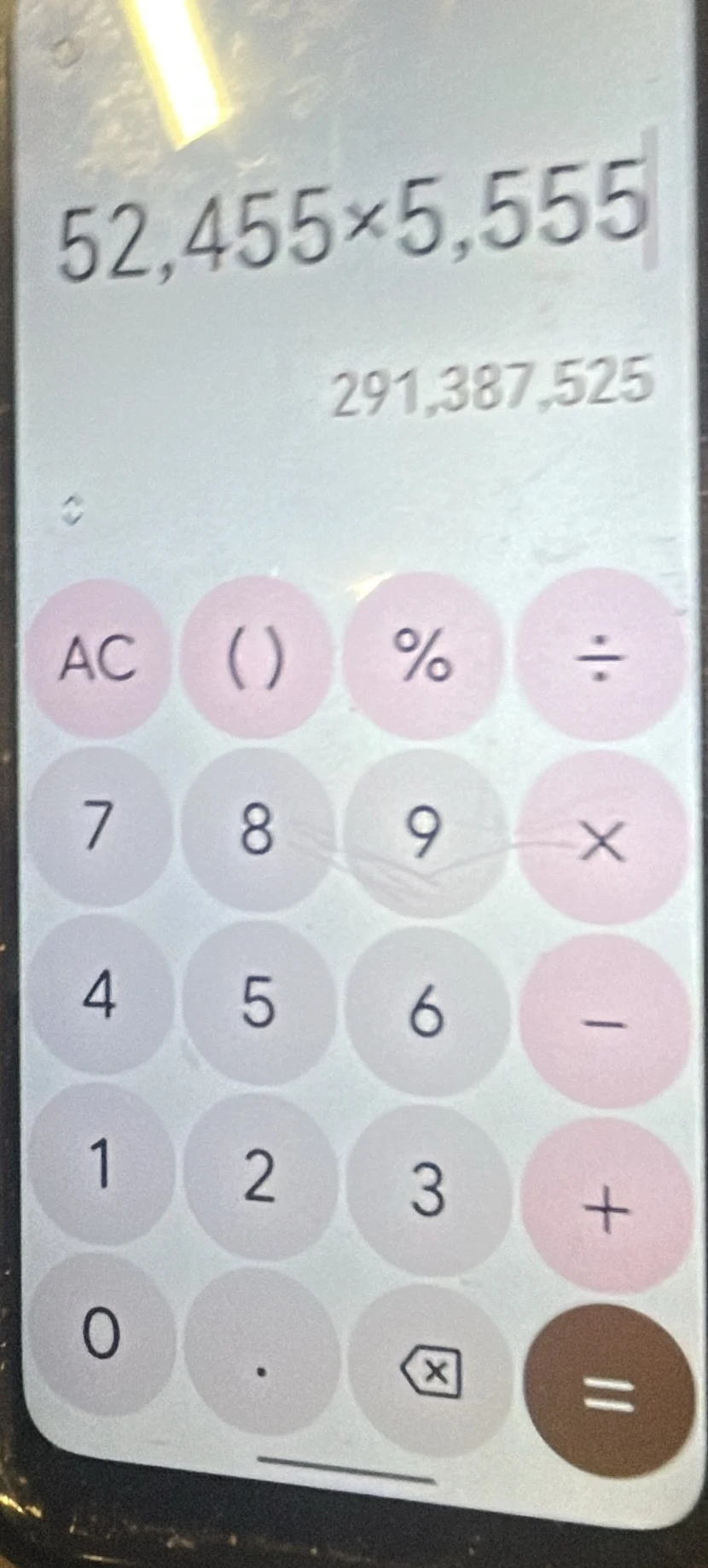 52,455×5,555 291,387,525