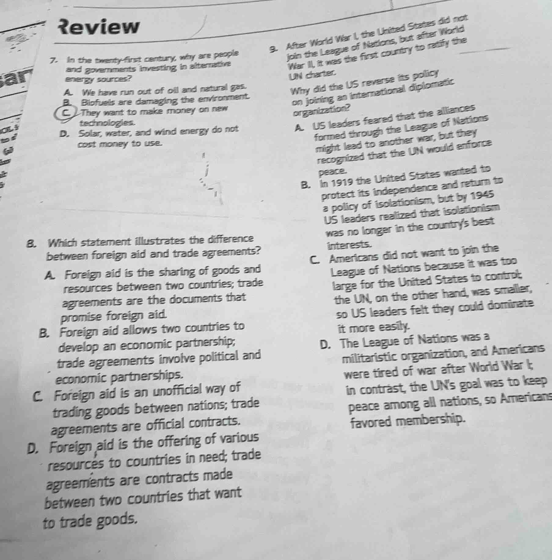 review 7. in the twenty-first century, why are people and governments i…