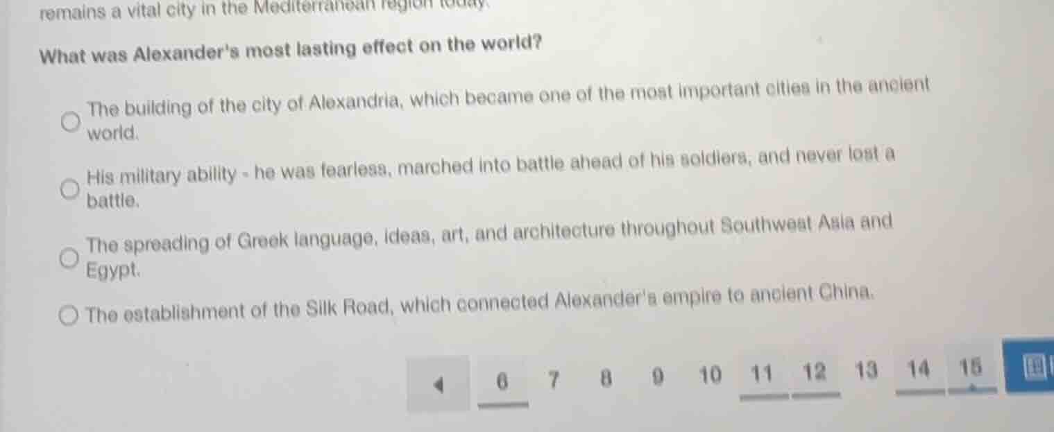 remains a vital city in the mediterranean region today. what was alexan…