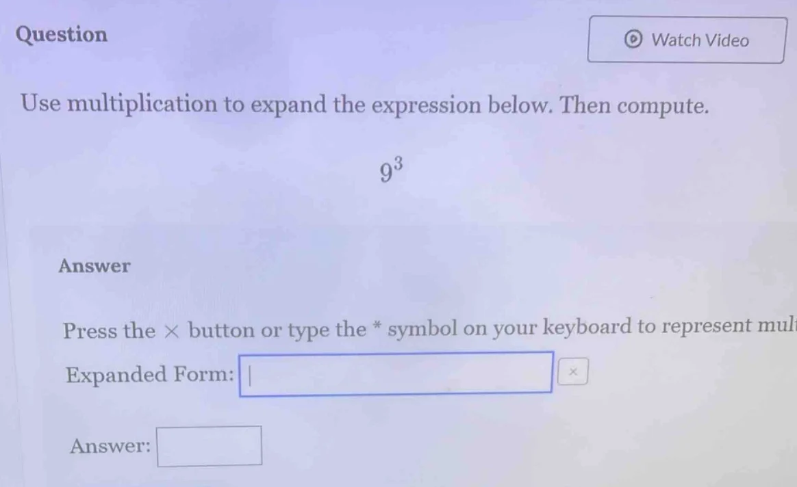 question use multiplication to expand the expression below. then comput…