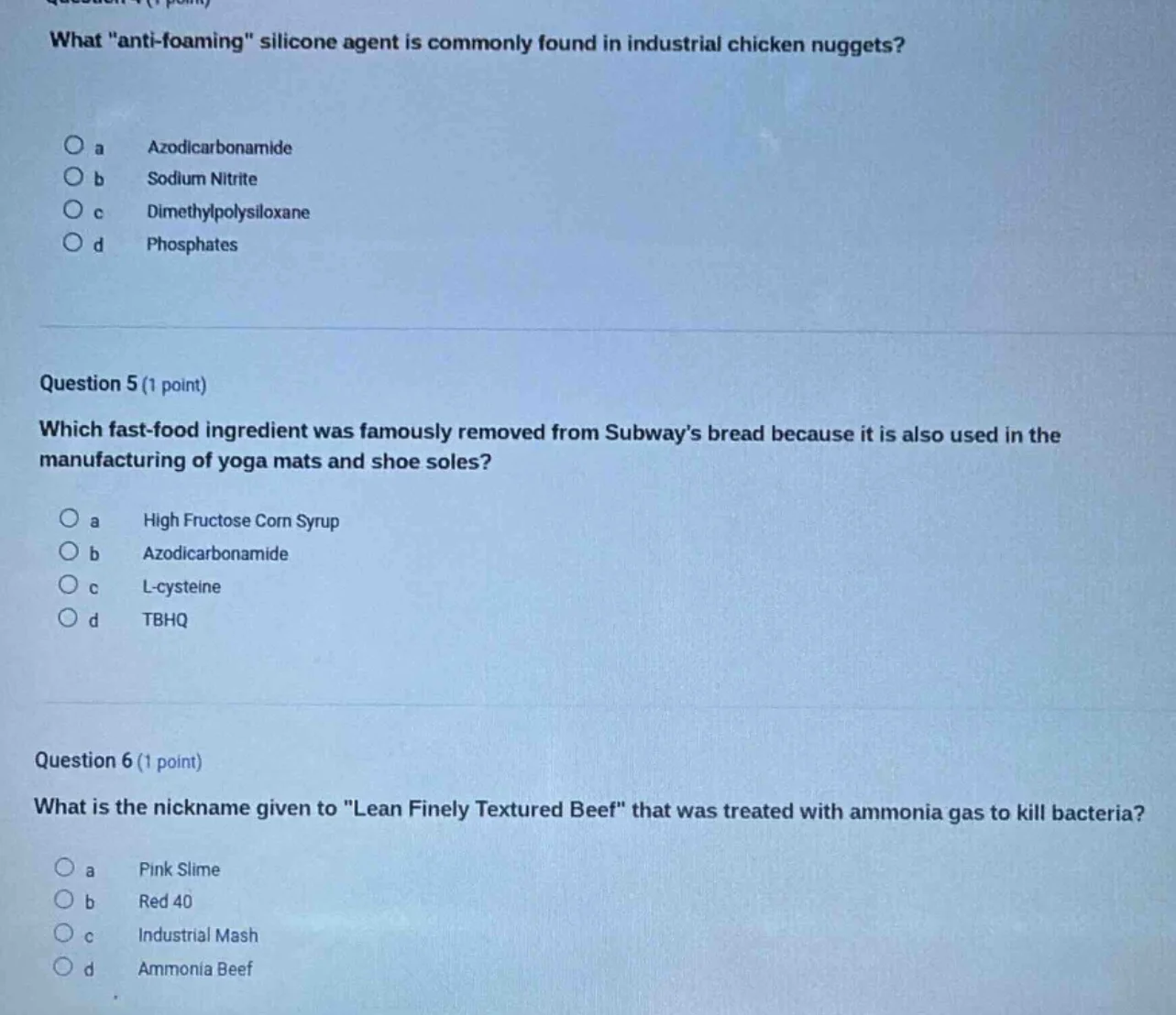 what \anti-foaming\ silicone agent is commonly found in industrial chic…