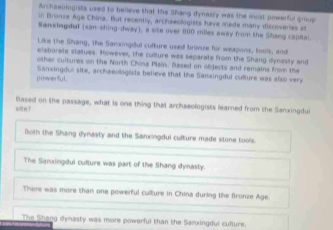 archaeologists used to believe that the shang dynasty was the most powe…