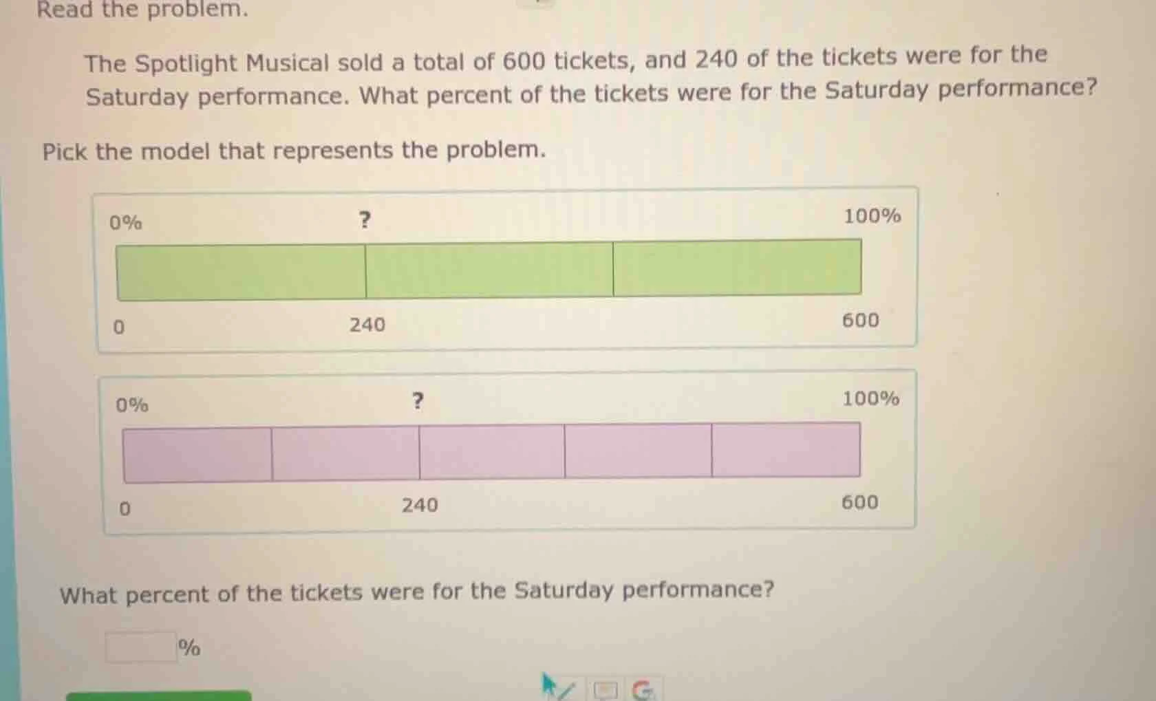 read the problem. the spotlight musical sold a total of 600 tickets, an…