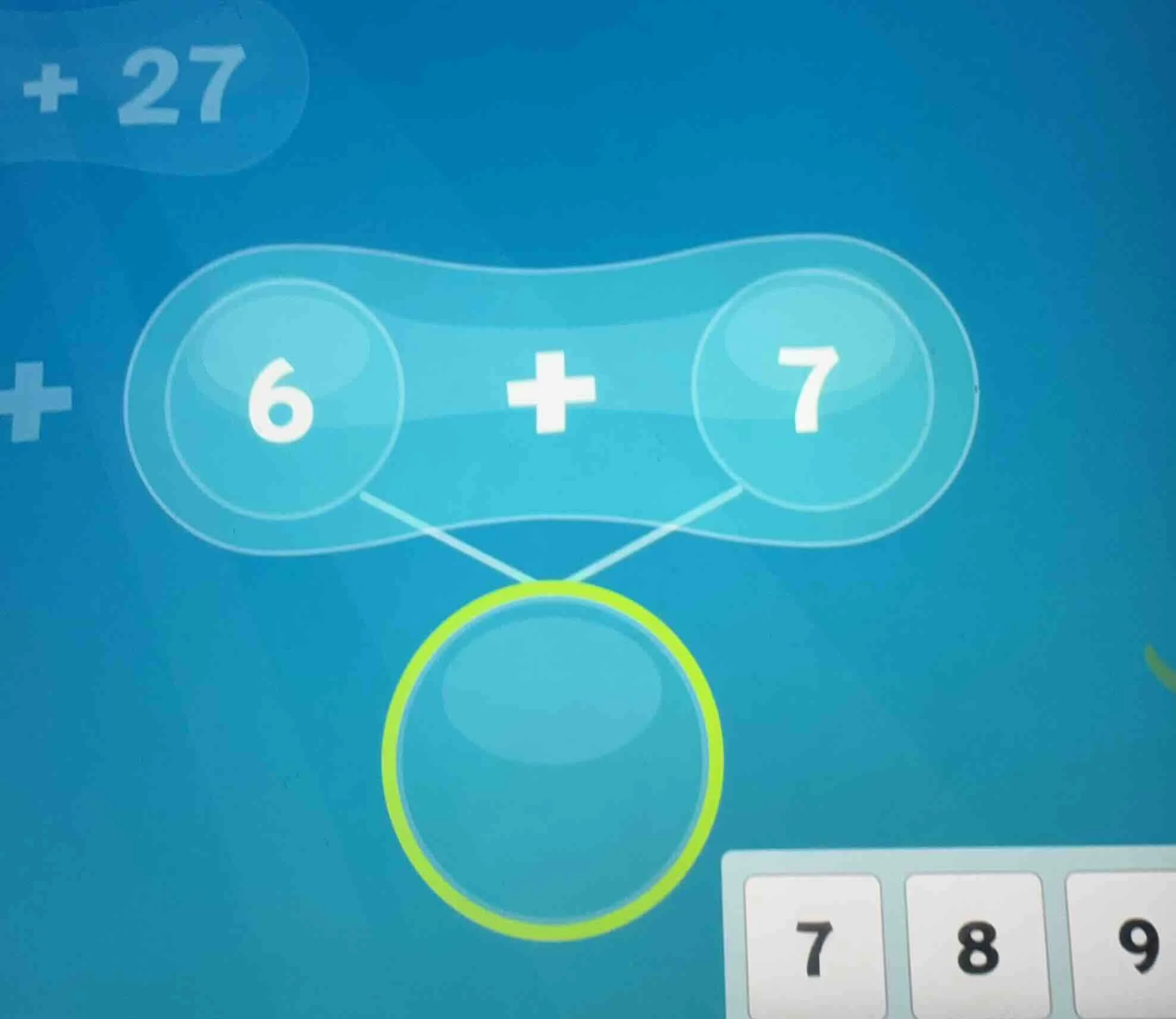 + 27 + 6 + 7 7 8 9