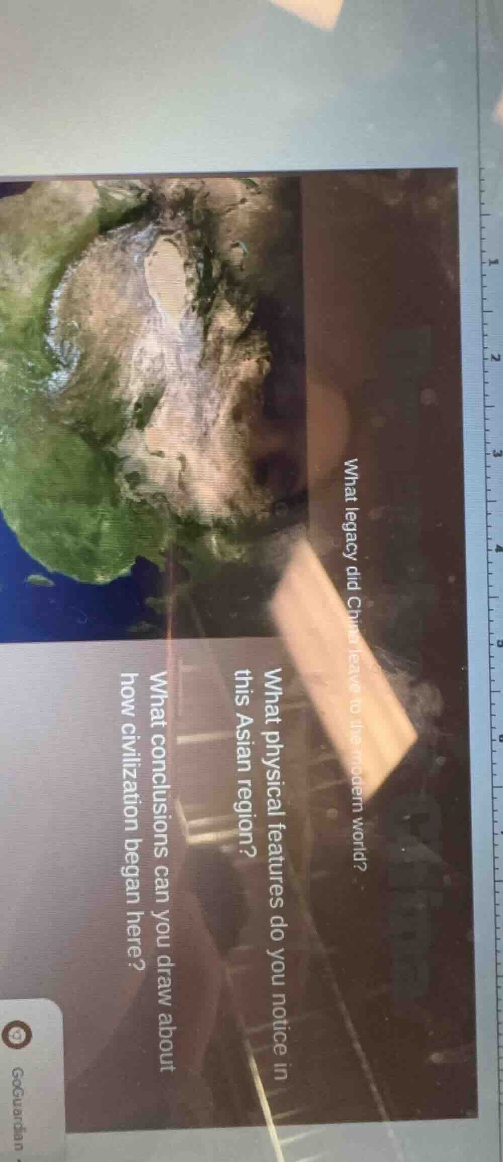 what legacy did china leave to the modern world? what physical features…