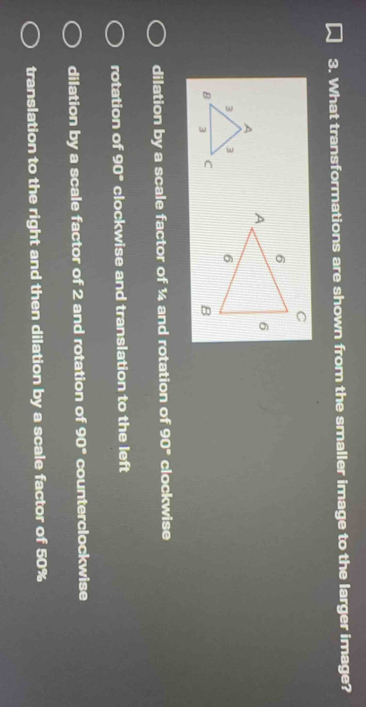 3. what transformations are shown from the smaller image to the larger …