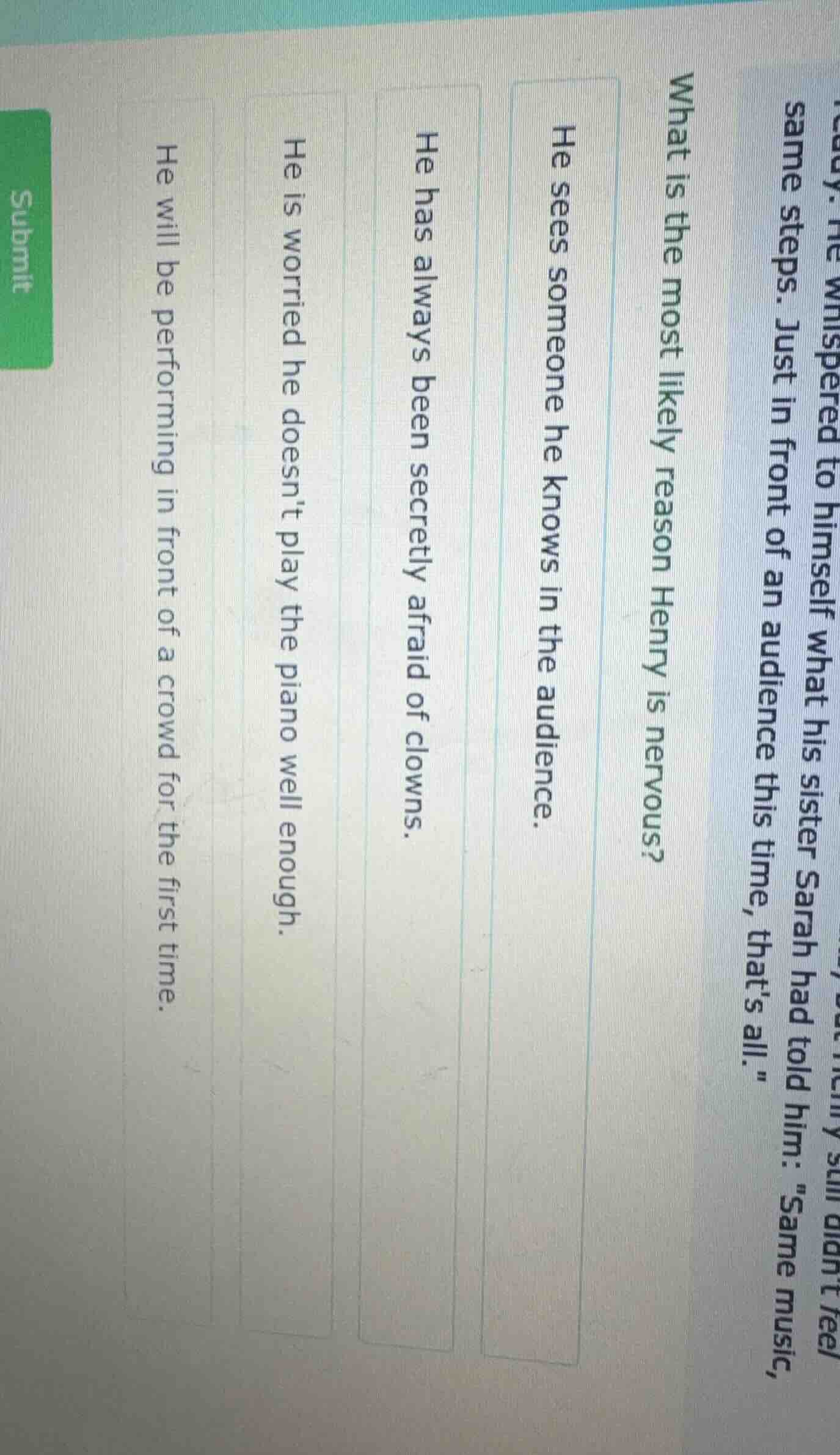 ready. he whispered to himself what his sister sarah had told him: \sam…