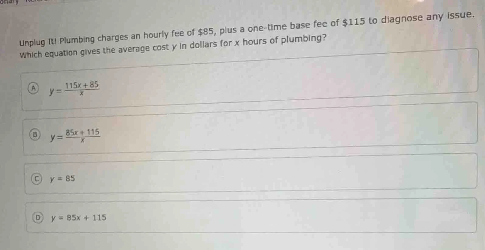 unplug it! plumbing charges an hourly fee of $85, plus a one-time base …