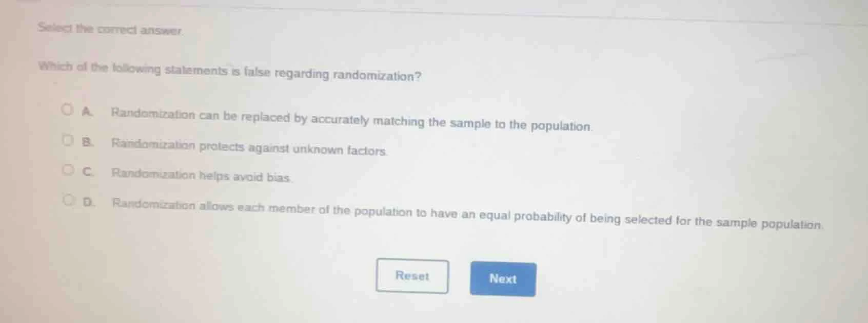 select the correct answer. which of the following statements is false r…