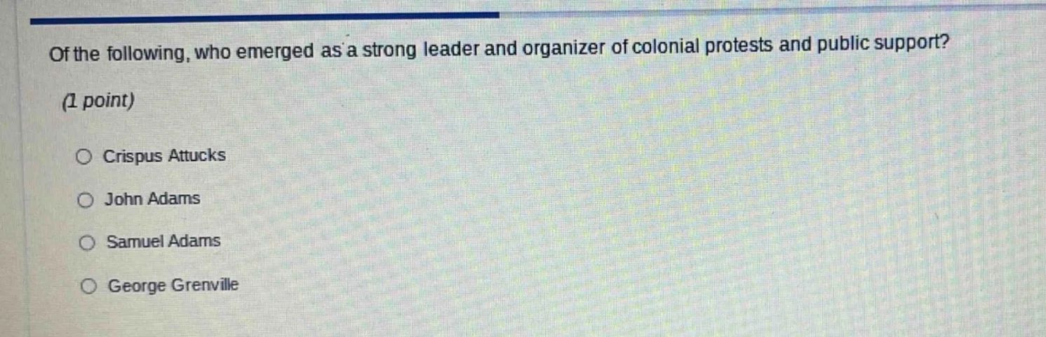 of the following, who emerged as a strong leader and organizer of colon…