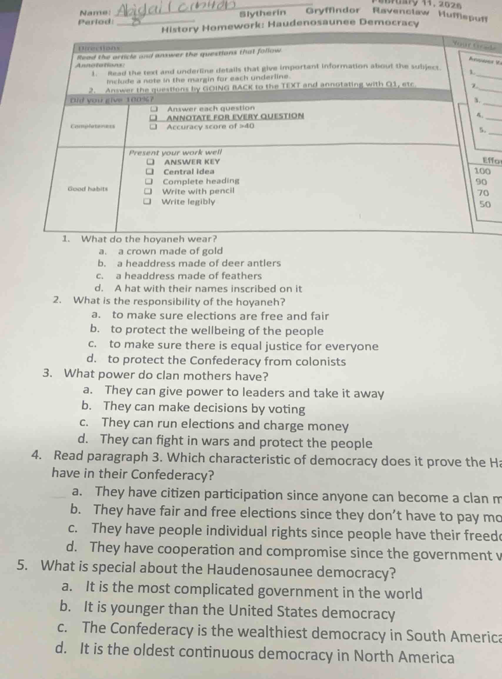 february 11, 2025name: period: 8slytherin gryffindor ravenclaw hufflepu…