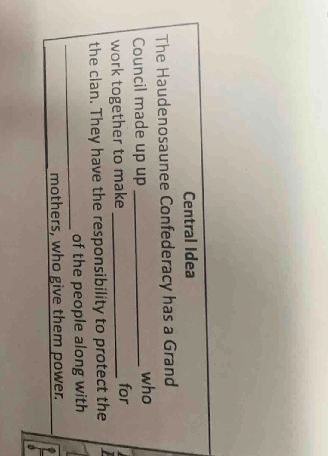 central idea the haudenosaunee confederacy has a grand council made up …