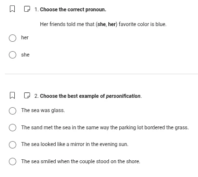 1. choose the correct pronoun. her friends told me that (she, her) favo…