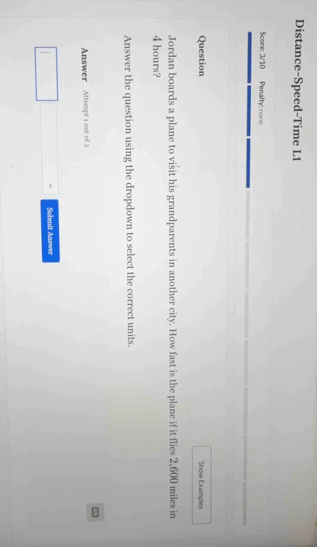 distance-speed-time l1 score: 3/10 penalty:none question jordan boards …