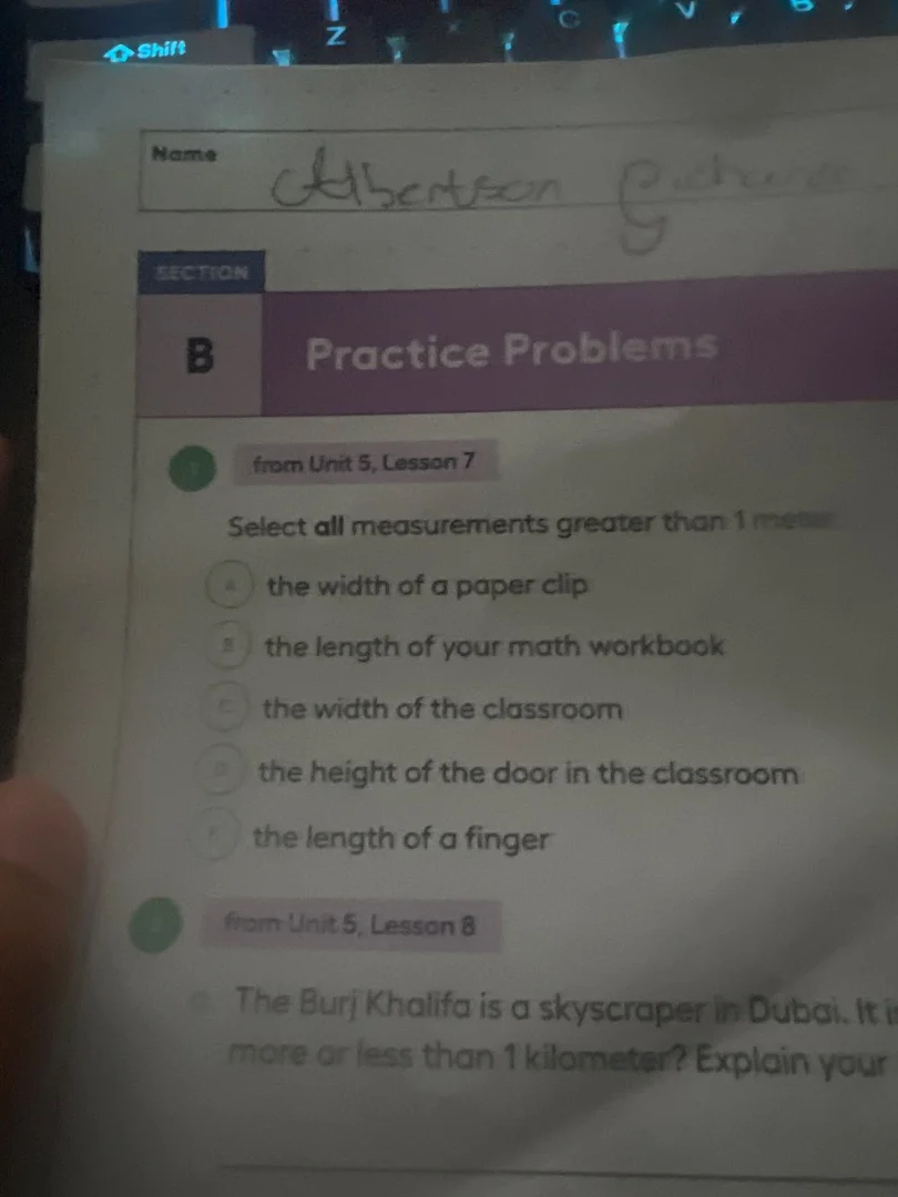 nameabertsonsectionb practice problemsfrom unit 5, lesson 7select all m…