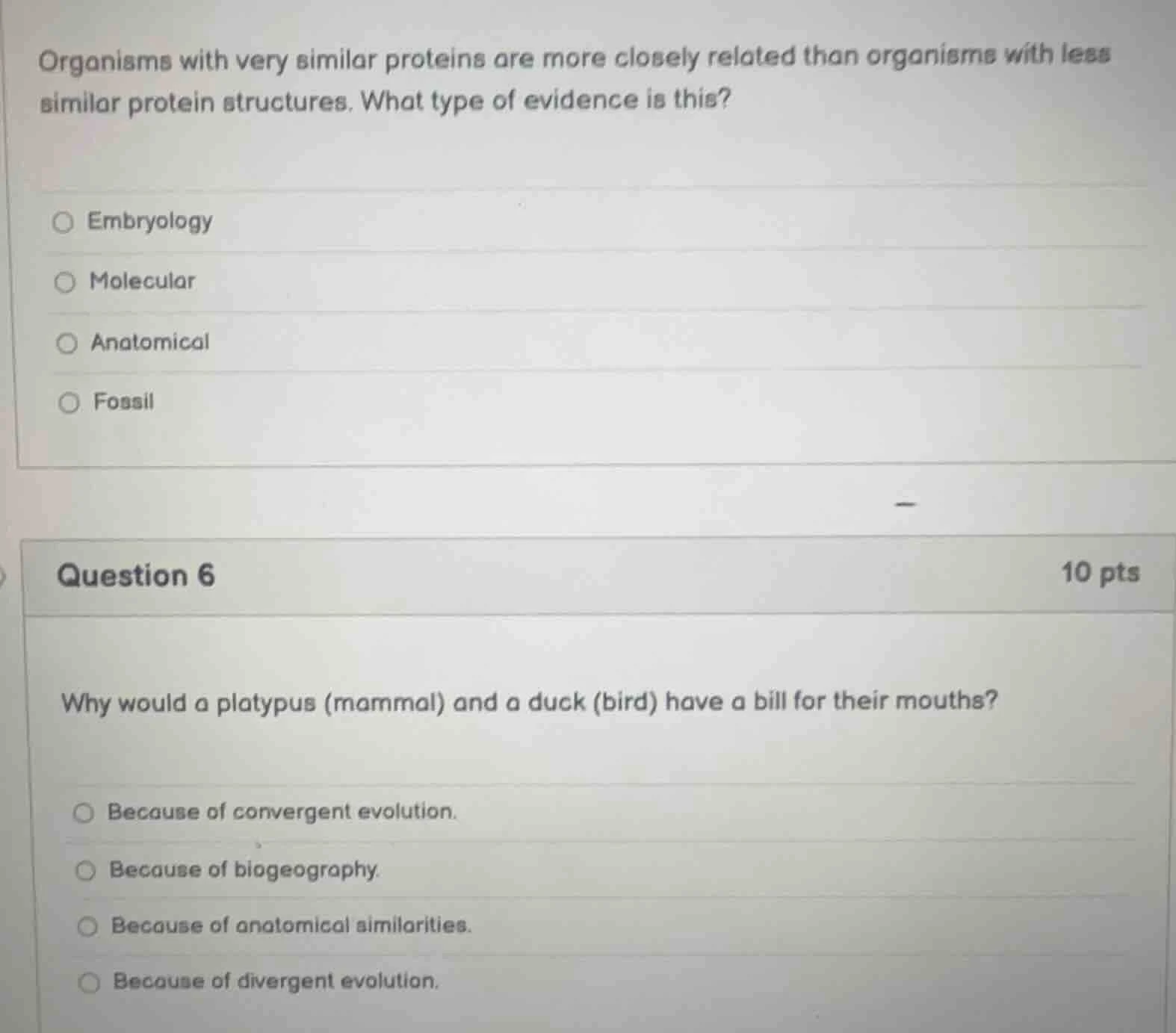 organisms with very similar proteins are more closely related than orga…