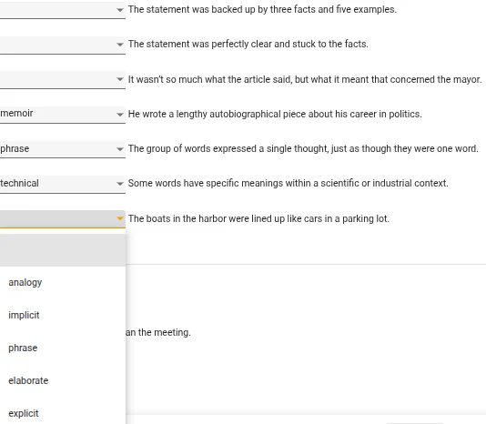 the statement was backed up by three facts and five examples. the state…