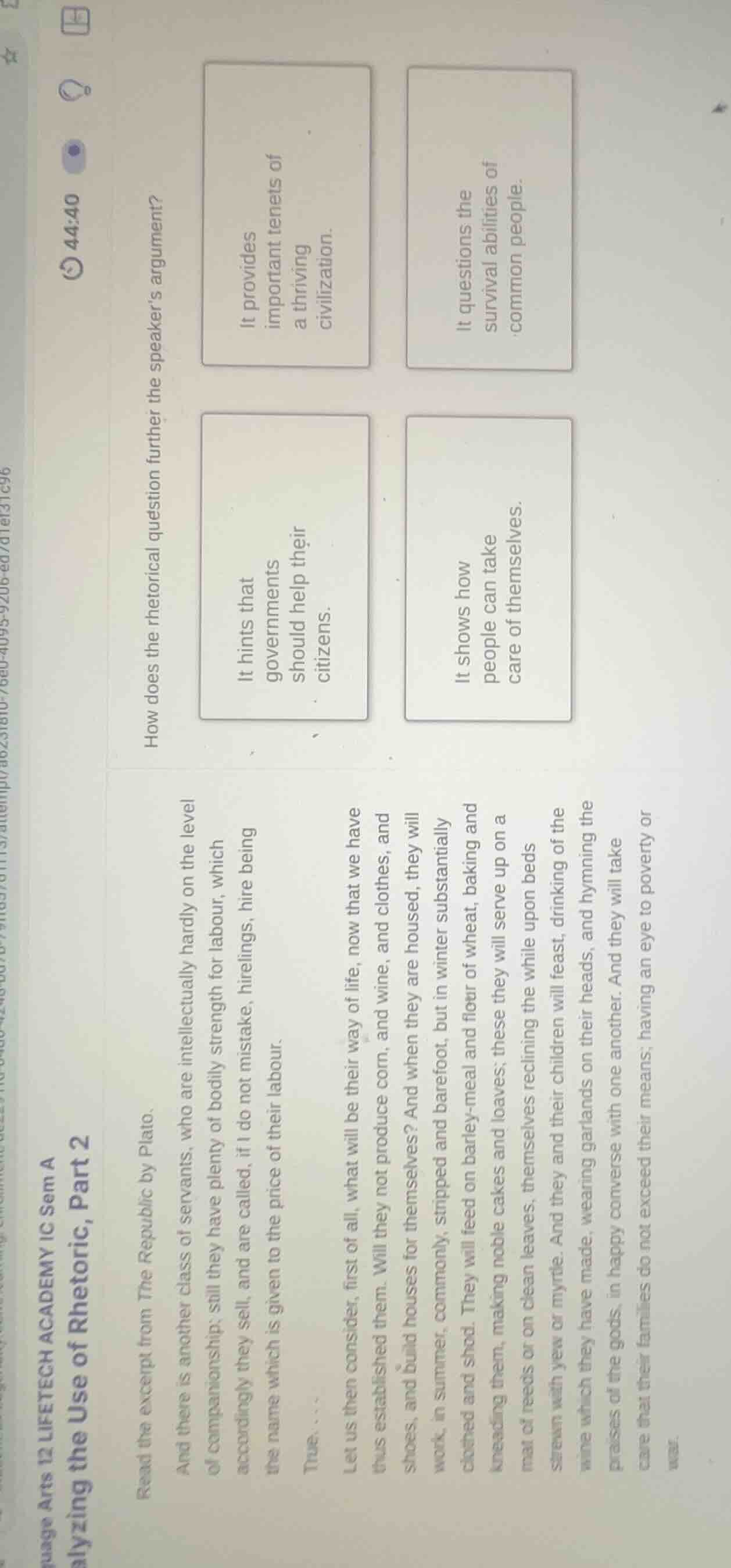 uage arts 12 lifetech academy ic sem aalyzing the use of rhetoric, part…