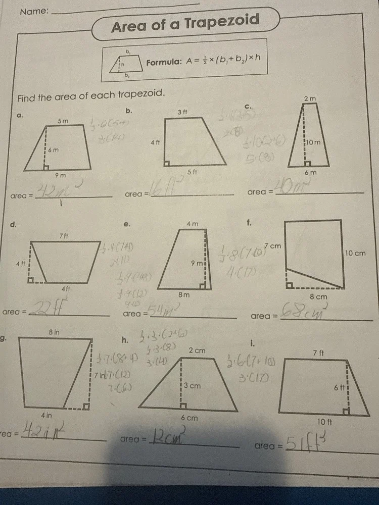 name:area of a trapezoidformula: $a = \\frac{1}{2} \\times (b_1 + b_2) …