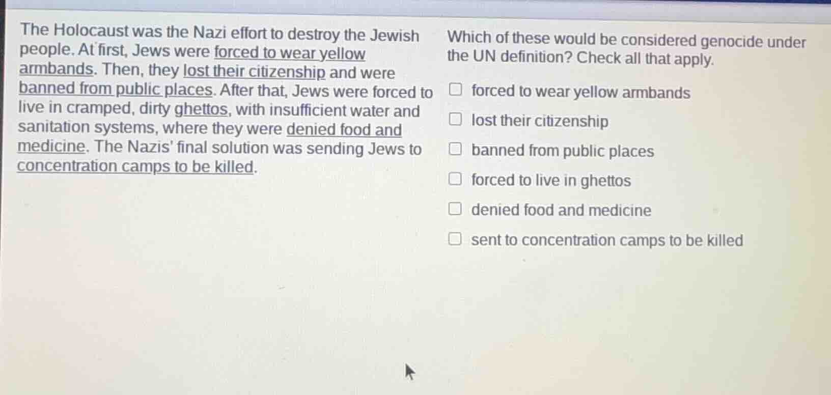 the holocaust was the nazi effort to destroy the jewish people. at firs…