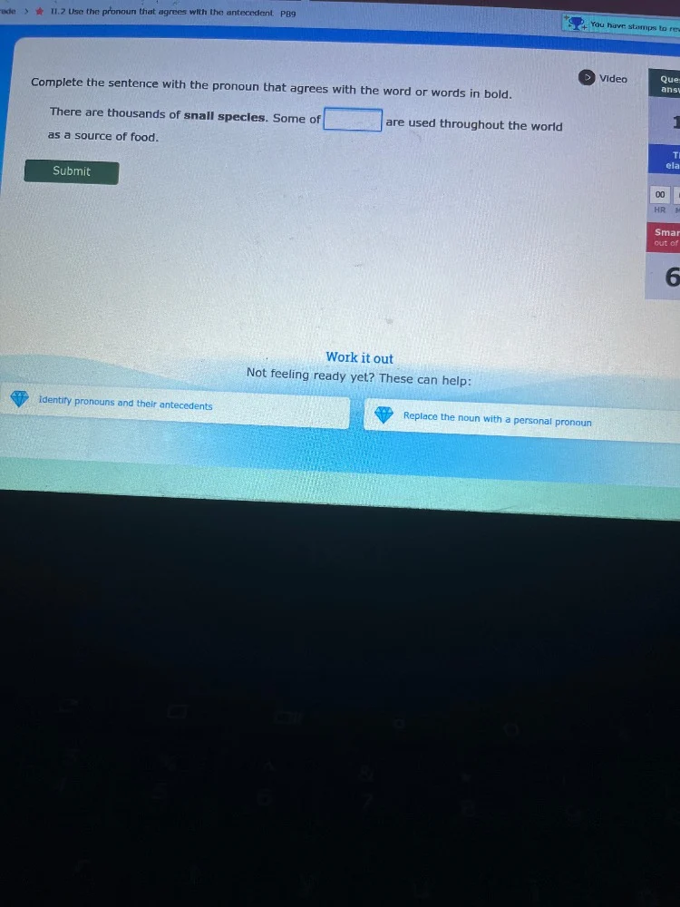 11.2 use the pronoun that agrees with the antecedent. p89 complete the …