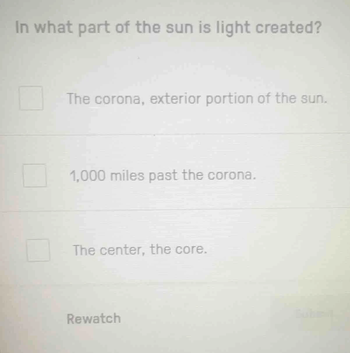 in what part of the sun is light created? the corona, exterior portion …
