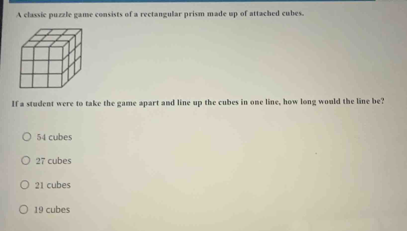 a classic puzzle game consists of a rectangular prism made up of attach…