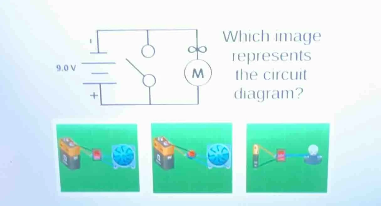 9.0 v m which image represents the circuit diagram?